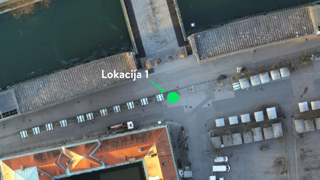 Lokacija Vodnikov Trg Pri Mesarskem Mostu